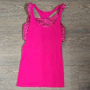 Lululemon Pink Racerback With Attached Sport Bra
